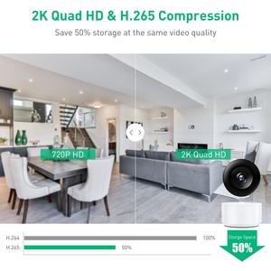 กล้องวงจรปิดอัจฉริยะ 2K 3MP HD WIFI กล้อง IP ความละเอียดสูง 2K HD พร้อมระบบมองเห็นในเวลากลางคืน AI Tracking กล้องรักษาความปลอดภัยสำหรับเด็ก 300W กล้องเน็ตเวิร์ค Wifi 4K - Product Image 4