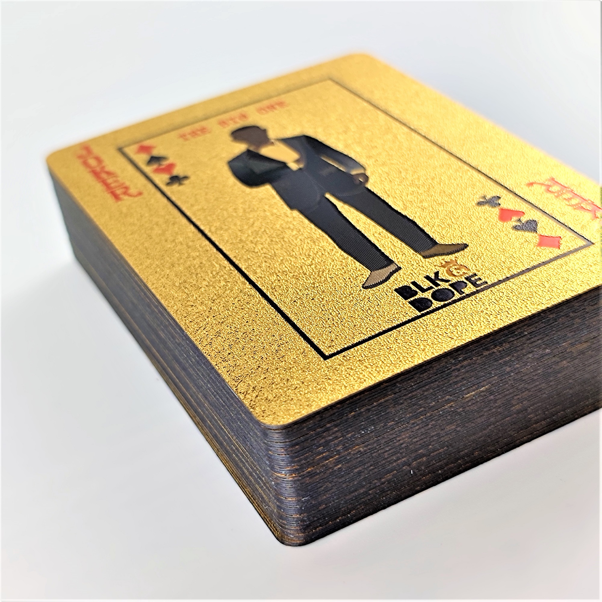 Sale EVV Wholesale Custom Logo Waterproof black Poker Game PVC Card Custom Plastic Gold Paper Playing Cards