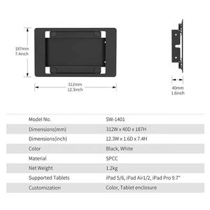 Soporte de Pared para Tablet, Soporte Metálico de Seguridad Antirrobo para Tablet, para <span class=keywords><strong>iPad</strong></span> de 10.<span class=keywords><strong>2</strong></span> Pulgadas - Product Image 3