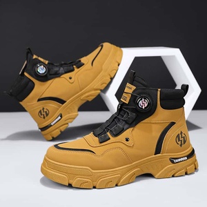 <strong>Mens</strong> <strong>Shoes</strong> Boots Midi British Style Retro Waterproof Outdoor Mountaineering Wear-resistant Motorcycle Work Thick Soled - Product Image 2