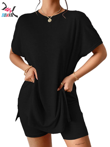 Conjuntos de 2 Piezas para Mujer, Camiseta y Pantalones Cortos, Ropa de Dormir, Ropa Informal, Conjuntos de Suéter Casual para Mujer - Product Image 2