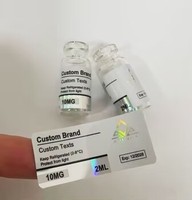 Boîte d'emballage de luxe blanche en gros pour flacons pharmaceutiques de 2 ml, 3 ml, 10 ml, avec logo holographique personnalisé et plateau en mousse