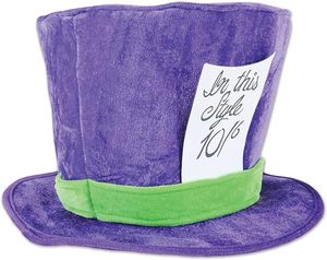 Plush <strong>Mad</strong> <strong>Hatter</strong> <strong>Hat</strong> for Party Halloween Cosplay <strong>Hat</strong> - Product Image 4