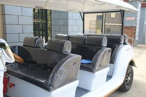 <span class=keywords><strong>Auto</strong></span> Elettrica Classica Stile Vintage Bianca 11 Posti con Certificato 3C Carrozzeria in Vetro per Resort Comunità Navetta Residenziale - Product Image 6