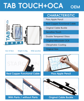 Accessoires d'affichage d'usine STAROZON pour IPAD PRO 12.9 2018 panneau Mobile Lcd avant verre remplacement Oca écran tactile numériseur