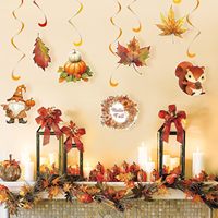 Décorations de fête d'automne, guirlandes suspendues pour plafond, Thanksgiving, baby shower, anniversaire, multicolores, en carton, prix d'usine, pour usage intérieur
