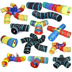 Customize Size Wear-resistant Cat Play Tunnels Foldable Animal <strong>Pet</strong> Tunnel With Crinkle Playing <strong>Toy</strong> for Cats Guinea Pig <strong>Rabbits</strong> - Product Image 2