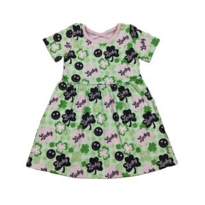 ชุดเดรสทรงเอลายดอกไม้แขนกุดสำหรับเด็กผู้หญิง RTS Boutique Casual Saint Patrick Lucky Summer ขายส่งเสื้อผ้าเด็ก - Product Image 1