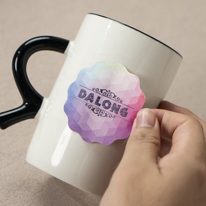 Paquete personalizado taza troquelada móvil gafas pared producto personalizado etiqueta algodón reciclado plata <span class=keywords><strong>papel</strong></span> <span class=keywords><strong>adhesivo</strong></span> sellado pegatina - Product Image 2