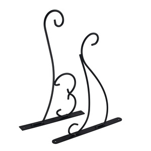 Wenzhou Platinum Link Wrought Iron <b>Wall</b> Mounted Plant Stand Black Irregular Shape <b>Display</b> Shelf For Flowers Bird Feeder Lantern - Product Image 5