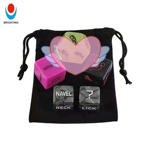 5pcs Glowing 20mm 16mm Marble Words Position With Velvet Bag Acrylic Toys for <strong>Men</strong> Women Adult Family Funny Game Love Sex <strong>Dice</strong> - Product Image 1