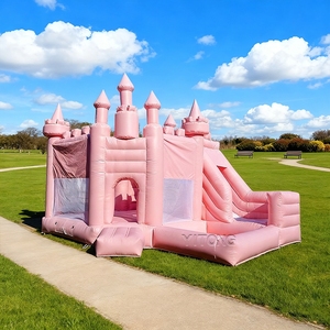 <span class=keywords><strong>Château</strong></span> gonflable avec toboggan rose Maison <span class=keywords><strong>de</strong></span> rebond <span class=keywords><strong>Château</strong></span> sautant extérieur commercial gonflable pour les enfants - Product Image 1