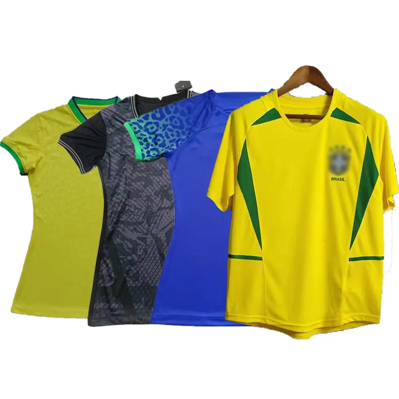 1998 2002 2010 Vintage Retro Braziliaanse Teams Dames Voetbal T-Shirts Kleding Retro Jersey Brasil