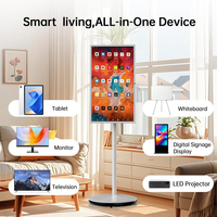 Pantalla Inteligente Portátil LED Full HD de 27 Pulgadas con Retroiluminación, Android 13, Multitáctil, Smart TV Móvil para Entretenimiento en Cine en Casa