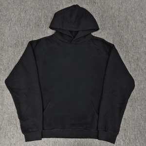 Vente en gros de sweats à capuche unisexes avec logo, coupe classique, 100% coton, 450 g/m², impression en relief, poids lourd, streetwear d'hiver, sweats à capuche avec poches - Product Image 2