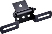 Soporte de placa de matrícula de motocicleta de servicio pesado | Metal negro, ideal para luz trasera y montaje lateral de placa
