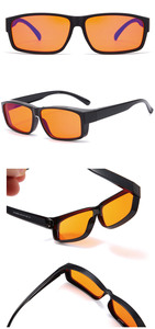 Lunettes bloquant la lumière <span class=keywords><strong>bleue</strong></span> avec lentille rouge lentille orange pour lunettes rouges lentilles <span class=keywords><strong>anti</strong></span>-éblouissement et filtres de lumière <span class=keywords><strong>bleue</strong></span> bon sommeil - Product Image 4