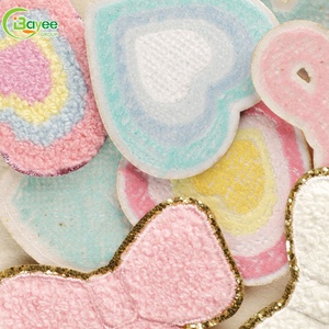 Custom Chenille Embroidery Standard Towel Embroidered Patch Love Bow Patch Patches <b>Iron</b> on for Coat and Hat Accessories - Product Image 2