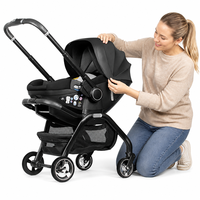 Poussette bébé Kidilo, nouveau design, légère, 3 en 1, cadre en aluminium portable, pliable, 0-6 mois