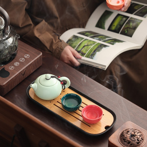 Juego de Té de Cerámica Estilo Chino, Caja de Regalo, Regalo Empresarial de Lujo, Personalizable, Tendencia Nacional, Museo del Palacio - Product Image 2