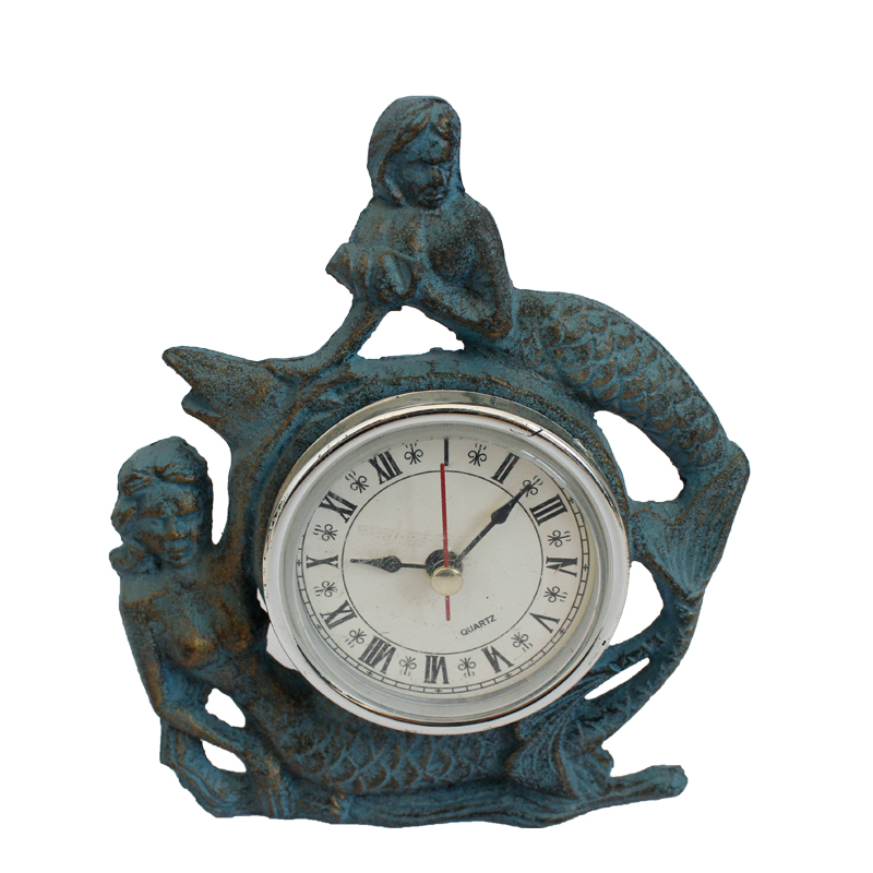 Европейские чугунные креативные часы ручной работы, украшение для всей семьи, часы русалки