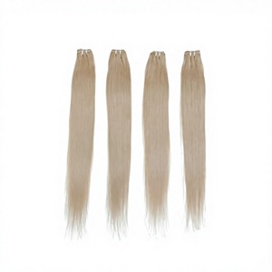 Extensions de cheveux indiens Remy de luxe de 24 pouces, mèches blondes lisses d'Inde du Sud, double trame à la machine, résistantes à la chute, douces et brillantes - Product Image 4