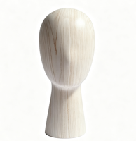 Tête de mannequin abstraite en fibre de verre à grain de bois, buste de présentation pour chapeaux, perruques et coiffures, pour vitrine de boutique et salon