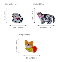 2026 YJL Accessoires pour cheveux pour femmes en stock, design animaux mignons (chat, chien) en PVC, pince requin, pince à cheveux personnalisée, vente en gros