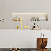 Système de douche mural TOPWAY en acier inoxydable 304 de haute qualité, robinet et douchette à main, finition or poli, design moderne, pour salle de bain d'hôtel