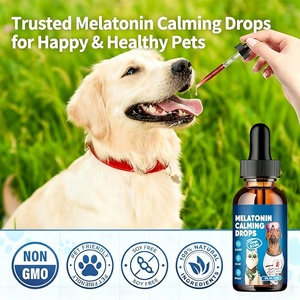 Complément calmant <span class=keywords><strong>pour</strong></span> animaux <span class=keywords><strong>de</strong></span> compagnie OEM : Gouttes apaisantes à la mélatonine avec camomille, ashwagandha et <span class=keywords><strong>racine</strong></span> <span class=keywords><strong>de</strong></span> valériane <span class=keywords><strong>pour</strong></span> chats et chiens – Améliore l'humeur - Product Image 4