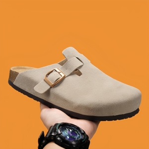 Sandalias <span class=keywords><strong>Birkenstock</strong></span> de Diseño, Alta Calidad, Gamuza Genuina, Personalizadas, Unisex, Tipo Mule, Zuecos de Corcho, Pantuflas de Cuero de Lujo - Product Image 6