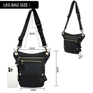 Riñonera Deportiva Vintage de Cuero Genuino Personalizada de Fábrica Boshiho para Senderismo, Bolsa de Pierna, Bolsa de Cintura - Product Image 2