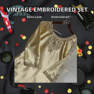 ชุดคุर्ติ-กางเกง-ผ้าคลุมไหล่ พรีเมียมคุณภาพสูงสำหรับผู้หญิง สไตล์วินเทจ งานปักหนัก ดีไซน์เรียบหรู ระบายอากาศได้ดี เป็นมิตรต่อสิ่งแวดล้อม ชุดยาวแบบครบเซ็ต - Product Image 2