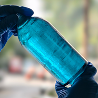 Saphir cyan CZ cultivé par la méthode Czochralski, cristal de corindon, pierre précieuse de laboratoire, vente en gros