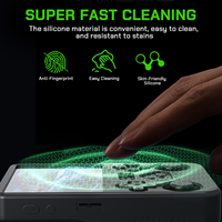 Casing Silikon Lembut R36S Anti-Slip Tahan Guncangan Ramah Kulit Pelindung untuk Konsol Game Genggam R36s
