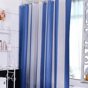 Material de poliéster impermeable ecológico cortina de ventana de baño