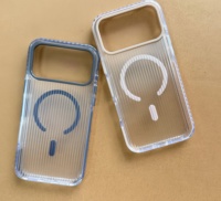 Étui de luxe magnétique transparent à rayures ondulées pour iPhone 18 17Air 16 15 14 Plus 13 12 11 Pro Max, coque transparente antichoc