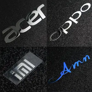 Impresión personalizada 3D Logo Transfer Sticker Etiqueta Electroformado Metal Oro Plata Pegatinas autoadhesivas