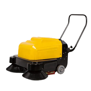 Autolaveuse autoportée jaune avec brosse double latérale, équipement de nettoyage électrique 24V pour centre commercial, produits RTS - Product Image 1