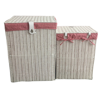 Panier à linge multifonctionnel en plastique PE tressé à la main, verrouillable, avec une capacité supérieure à 70L, pour un rangement moderne dans les placards