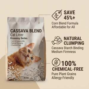 Litière pour chat à base de manioc |   Biodégradable, respectueux de l'environnement, sans produits chimiques |   Mélange de maïs végétal |   Prix bas |   Expédition rapide |   Quantité minimum de commande : 10 - Product Image 4