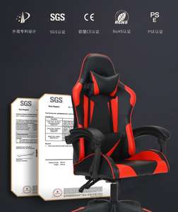 <span class=keywords><strong>Chaise</strong></span> d'ordinateur en cuir synthétique avec siège inclinable réglable, <span class=keywords><strong>chaise</strong></span> pivotante <span class=keywords><strong>pour</strong></span> gamer avec LED, matériau en acier inoxydable et aluminium - Product Image 6