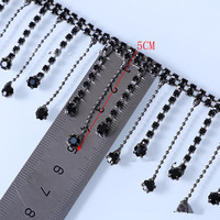 Chaîne de forage frange cristal strass chaîne de taille gland pour vêtements accessoires de robe