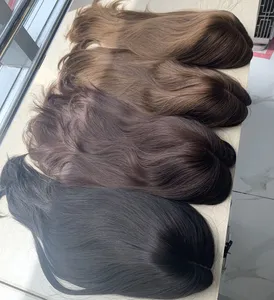 Magazzino shaitel superiore di seta dei capelli umani vrigin kosher parrucche Ebree per la donna