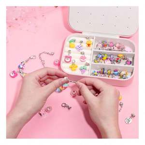 2025 Trendy Plastic <b>Adjustable</b> <b>Bracelet</b> Educational DIY Toy Set Fantasy Sci-Fi Theme Crystal Charms Double-Layer Jewelry Box - Product Image 1