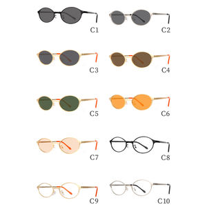 Gafas de Sol Ovaladas Pequeñas de Metal Retro de Moda Nueva 2026 STORY GY02555 para Mujer y Hombre, Gafas de Sol de Diseñador de Marca <span class=keywords><strong>Y2K</strong></span> con Remaches Estilo Steampunk - Product Image 6