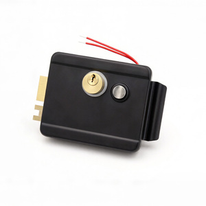 Kit de Cerradura Eléctrica Impermeable <span class=keywords><strong>para</strong></span> Portón Exterior con Botón Pulsador y Placa de Cubierta 12-24V CC con Instrucciones de Instalación - Product Image 1