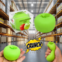 Jouets Squishy en forme de pomme croustillante, jouets à presser, jouet anti-stress, jouet pour soulager l'anxiété, Squishies, balle à presser, amusement créatif