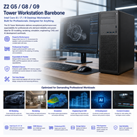 Estación de Trabajo en Torre HPE Z2 G5 G8 G9 Barebone, Intel Core I5 I7 I9, para Modelado 3D, Renderizado, Simulación, Ingeniería, CAD, IA