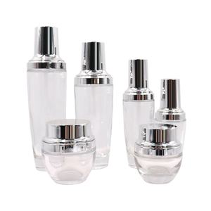 Luxury Cosmetic <b>Bottles</b> Oil <b>Glass</b> Set <b>Glass</b> <b>Glass</b> <b>100ml</b> clear Cosmetic <b>Bottle</b> Set 60ml Cosmetics <b>Bottles</b> Packaging - Product Image 1